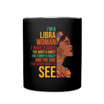 Waage Sternzeichen Geschenk Waage - Tasse einfarbig - Schwarz - Vorne