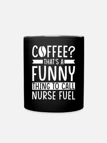 Krankenschwester Kaffee Spruch - Tasse einfarbig - Schwarz