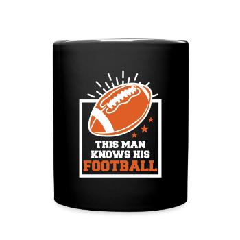 Cet homme connaît son maillot de football - Mug uni - noir - Devant