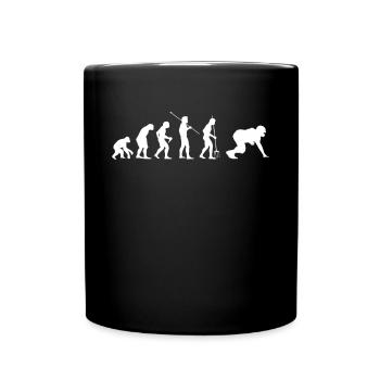 Football Linebacker Shirt Lineman Evolution - Mug uni - noir - Devant