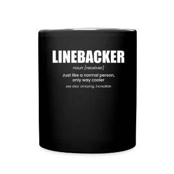 Linebacker Definition Lineman Football Shirt - Tasse einfarbig - Schwarz - Vorne