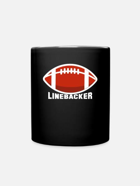 Linebacker Shirt Geschenk Football Lineman - Tasse einfarbig - Schwarz