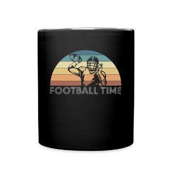 Football Time Quarterback Shirt Gift - Full Colour Mug - black - Front