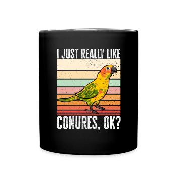 Molinasittich Parrot Bird Sun Parakeet - Full Colour Mug - black - Front