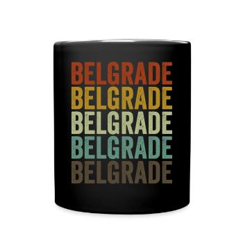 Belgrad Serbien Retro Vintage - Tasse einfarbig - Schwarz - Vorne