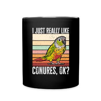 Molinasittich Parrot Bird Sun Parakeet - Full Colour Mug - black - Front
