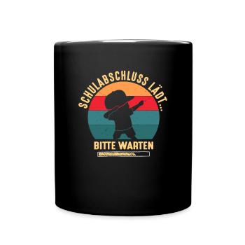 Schulabschluss Lädt Absolvent Abgänger Abschluss - Tasse einfarbig - Schwarz - Vorne