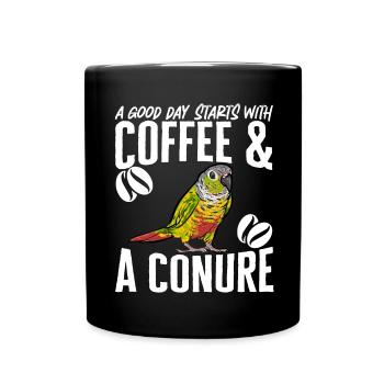 Molinasittich Parrot Bird Sun Parakeet - Full Colour Mug - black - Front