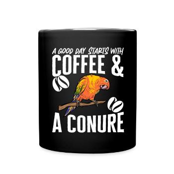 Molinasittich Parrot Bird Sun Parakeet - Full Colour Mug - black - Front