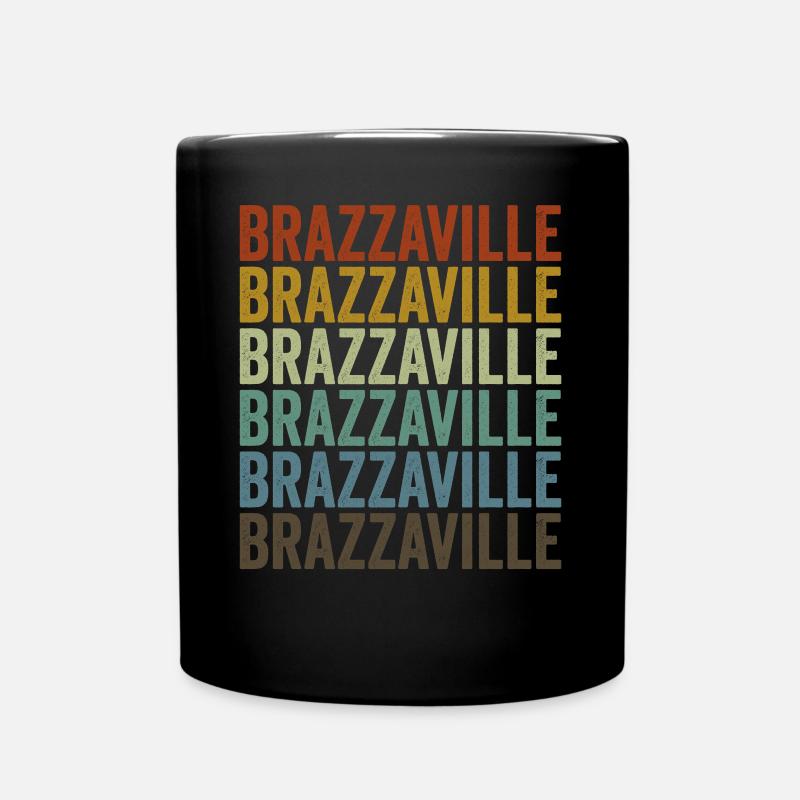 Brazzaville Congo Rétro Vintage - Mug uni - noir