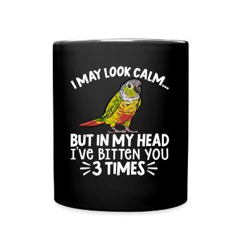 Molinasittich Parrot Bird Sun Parakeet - Full Colour Mug - black - Front