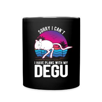 Degu Geschenk Strauchratte Walddegu - Tasse einfarbig - Schwarz - Vorne