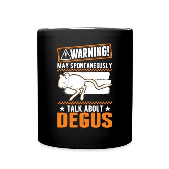 Avertissement Degu Arbuste Forêt de rats Degu - Mug uni - noir - Devant