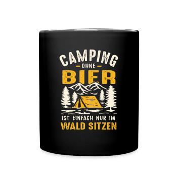 Camper sans bière, c’est juste s’asseoir dans la forêt - Mug uni - noir - Devant