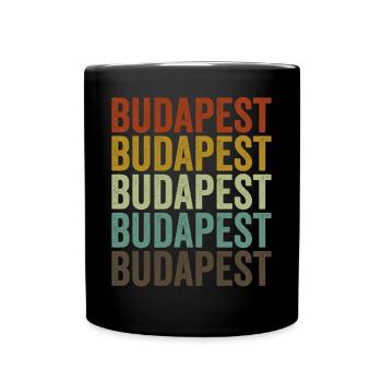 Budapest Ungarn Retro Vintage - Tasse einfarbig - Schwarz - Vorne