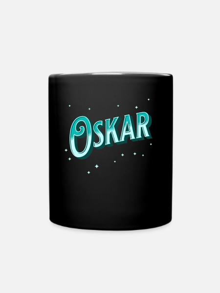 Oskar Namen personalisiert - Tasse einfarbig - Schwarz