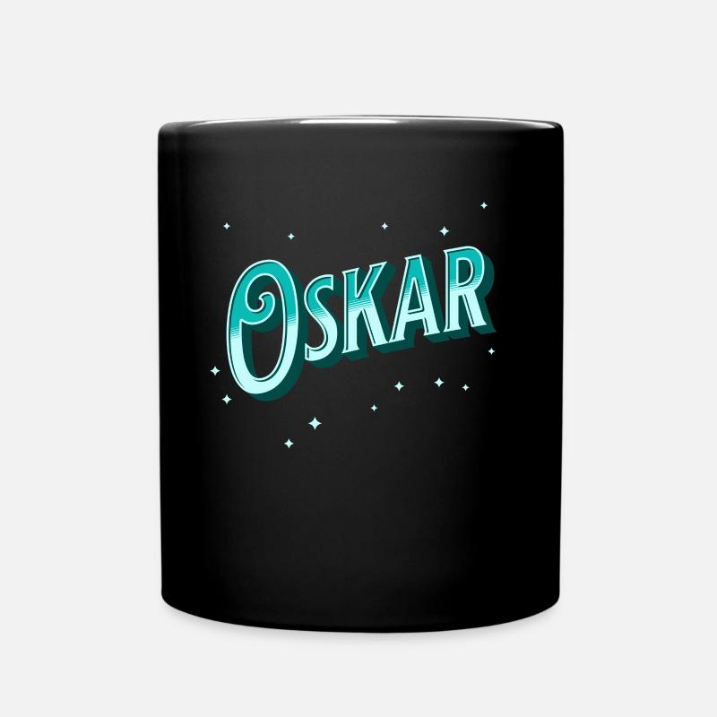 Oskar name personalized - Full Colour Mug - black