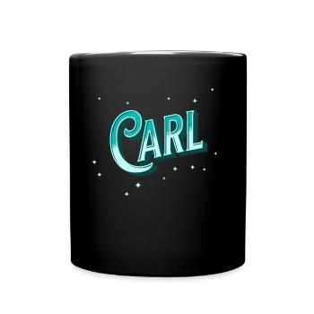 Carl Namen personalisiert - Tasse einfarbig - Schwarz - Vorne