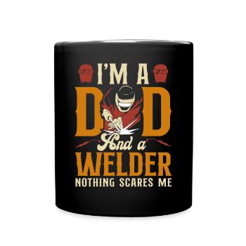 Welder Welding Dad Father Vintage - Full Colour Mug - black - Front
