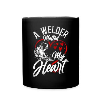Soudeur Soudeur Petite amie - Mug uni - noir - Devant