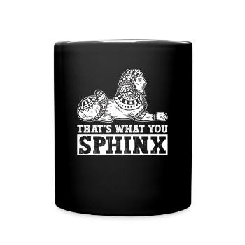 This is the Sphinx - Egyptian Mythology - Ancient - Full Colour Mug - black - Front