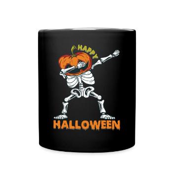 Joyeux Halloween Squelette Citrouille Halloween Dabbing - Mug uni - noir - Devant