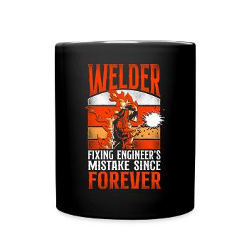 Welder Welding Vintage Welder - Tasse einfarbig - Schwarz - Vorne