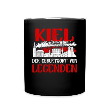 Kiel Der Geburtsort Von Legenden - Tasse einfarbig - Schwarz - Vorne