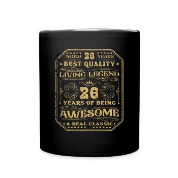 26 Geburtstag 26 Jahre Mann 26 jahre legende 26 - Tasse einfarbig - Schwarz - Vorne