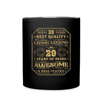 29 birthday 29 years man 29 years legendary 29 - Full Colour Mug - black - Front