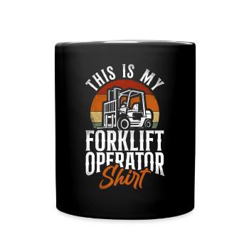 Certified Forklift Truck Operator - Full Colour Mug - black - Front