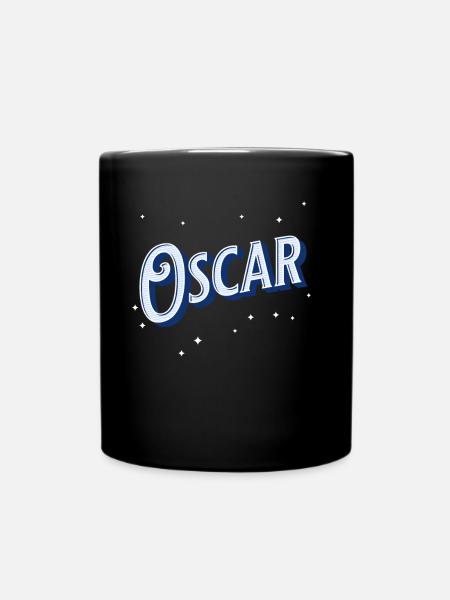 Oscar Namen personalisiert - Tasse einfarbig - Schwarz