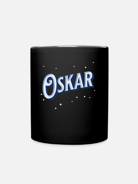 Oskar Namen personalisiert - Tasse einfarbig - Schwarz