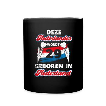 29 Anniversaire Néerlandais Hollande 29 ans Dire - Mug uni - noir - Devant