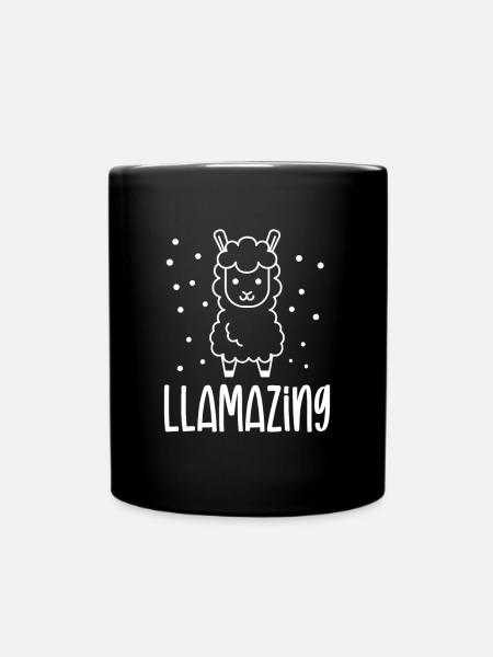 Süßes Lamazing - Tasse einfarbig - Schwarz
