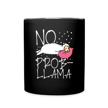 No problem Sweet Llama - Full Colour Mug - black - Front