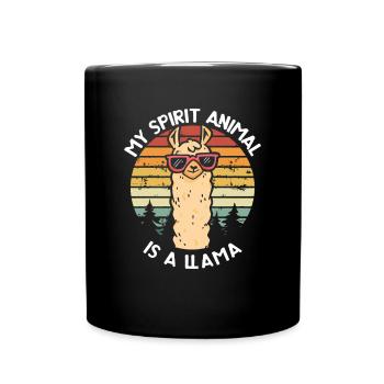 My soul animal is a lama - Full Colour Mug - black - Front