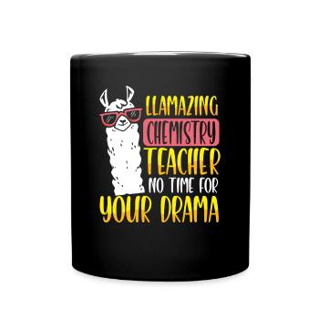 Lama Chemistry Teacher - Full Colour Mug - black - Front