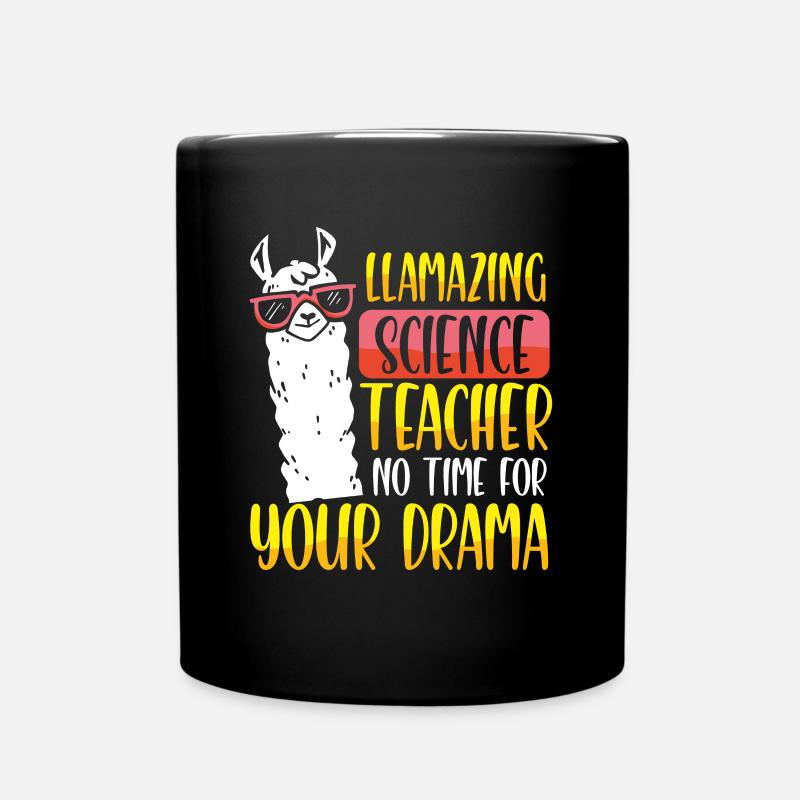 Lama Professeur de sciences naturelles - Mug uni - noir