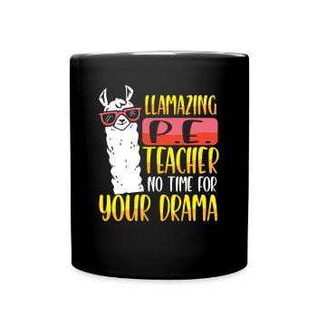 Lama Sports Teacher - Full Colour Mug - black - Front