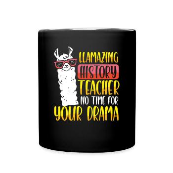 Lama History Teacher - Full Colour Mug - black - Front