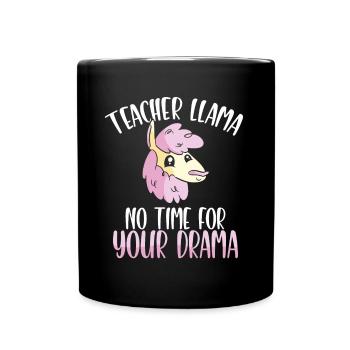 Teacher Lama - Full Colour Mug - black - Front