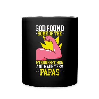Fathers Day Papa Best Dad Ever Fatherhood Daddy - Full Colour Mug - black - Front