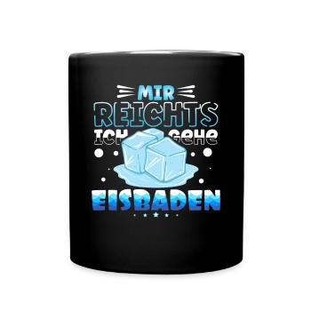 Ich gehe Eisbaden - Tasse einfarbig - Schwarz - Vorne