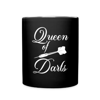 Reine des fléchettes - Mug uni - noir - Devant