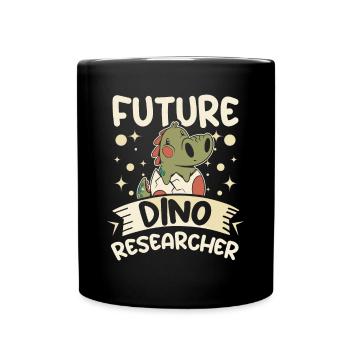 Enfants dinosaure futur dino chercheur - Mug uni - noir - Devant