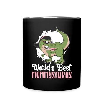 Weltbester Mommysaurus Dinosaurier Mütter Tag - Tasse einfarbig - Schwarz - Vorne