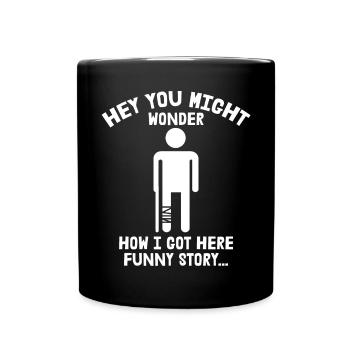 Funny recovery Broken leg Good recovery - Full Colour Mug - black - Front