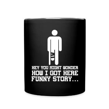 Funny recovery Broken leg Good recovery - Full Colour Mug - black - Front