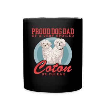 Coton de Tuléar Papa | Cadeau de propriétaire de chien - Mug uni - noir - Devant